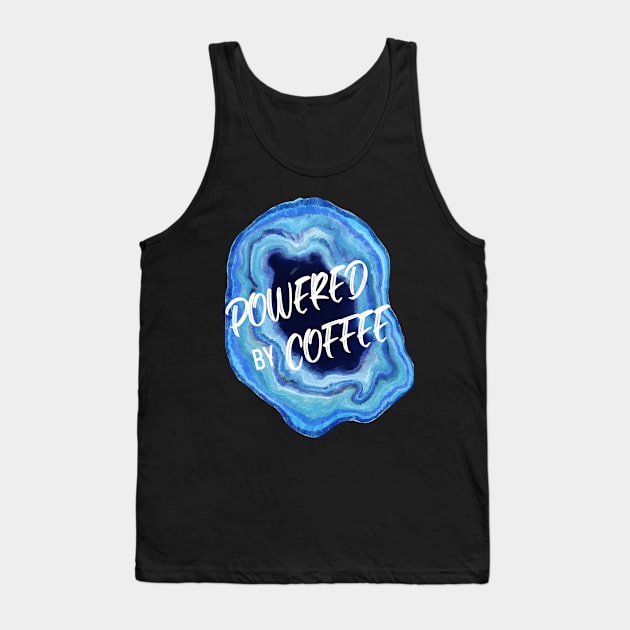 Powered by Coffee: Blue Tank Top by Rebekah Thompson